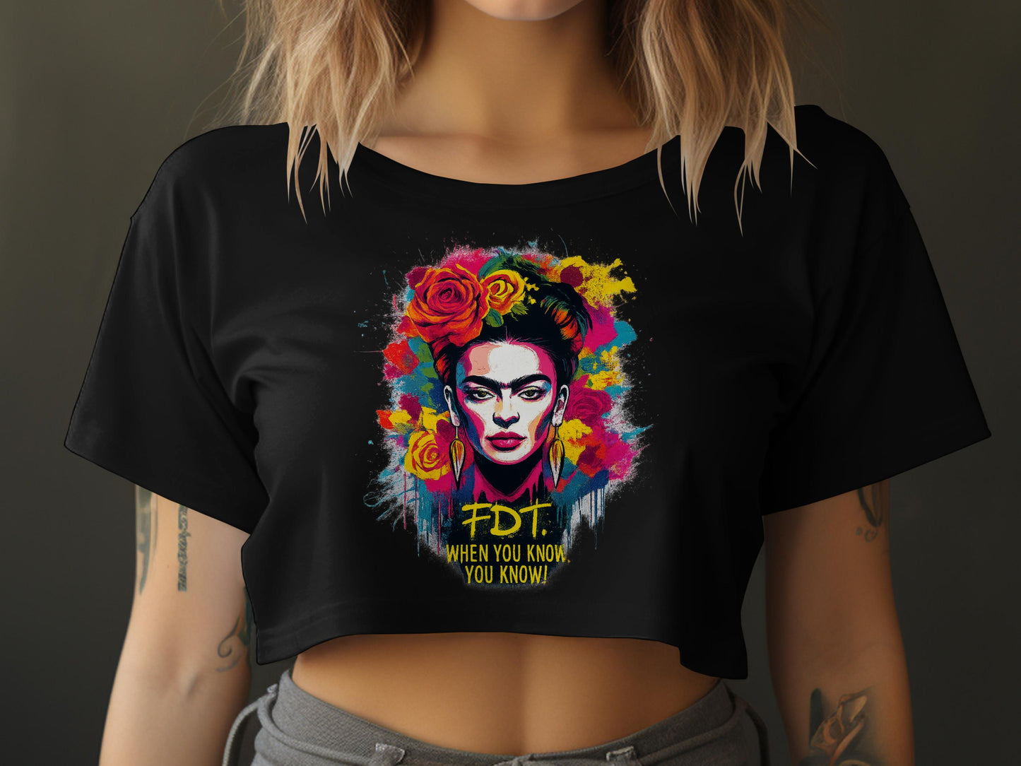 Frida Kahlo When You Know You Know Crop Top product