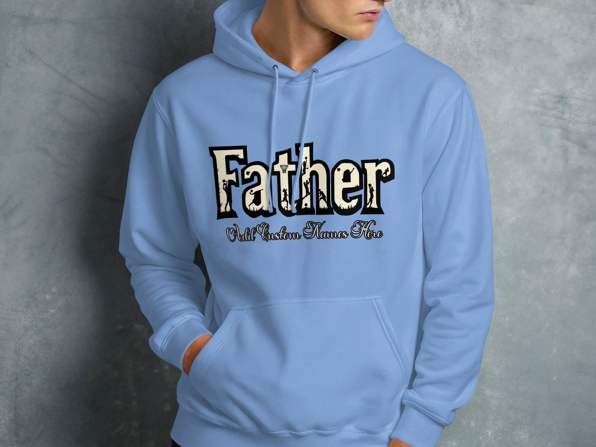 Father Bold Custom Names Included Unisex Hoodie product