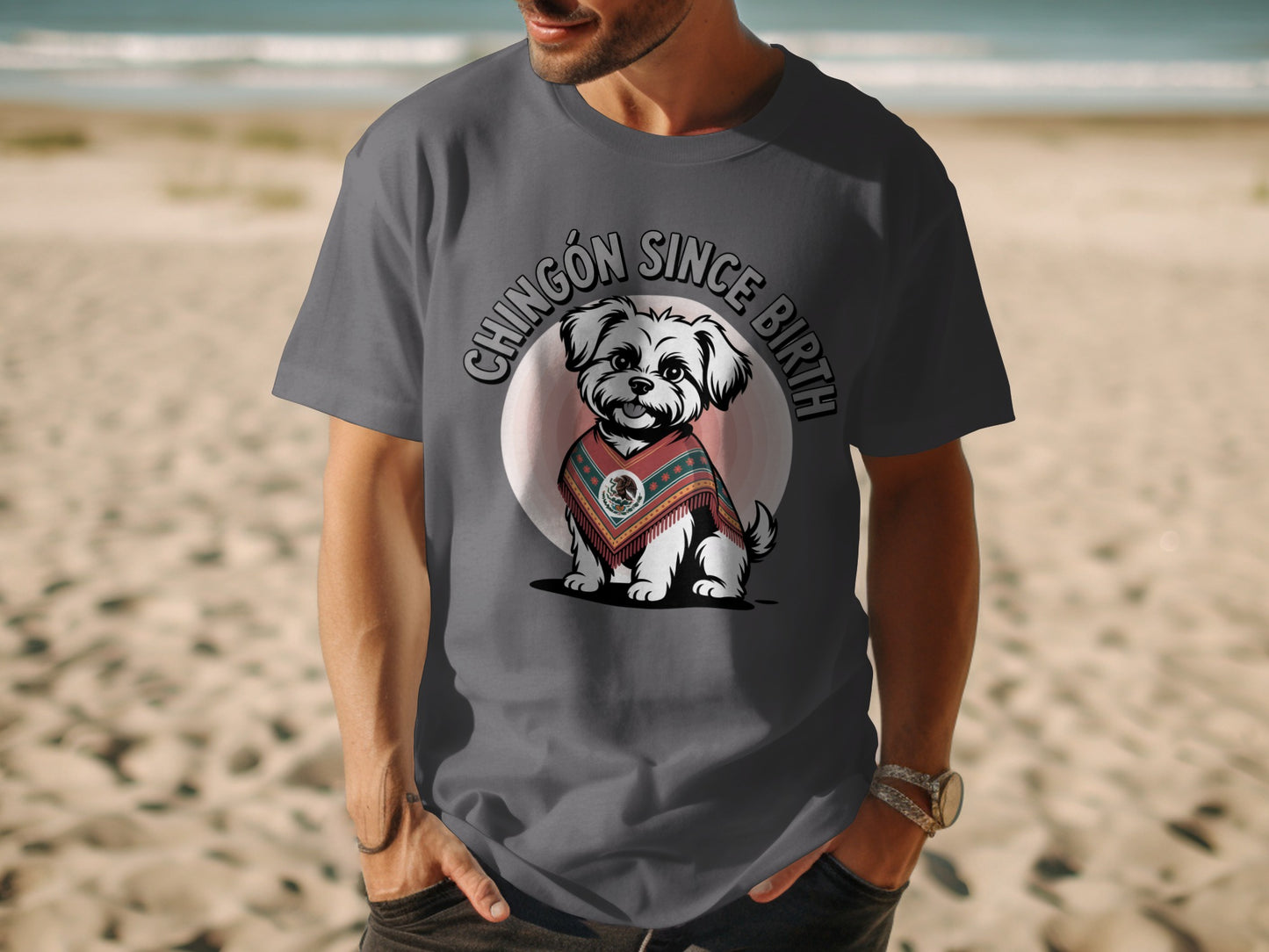 Chingón Since Birth Dog Print Casual Fashion Shirt product type
