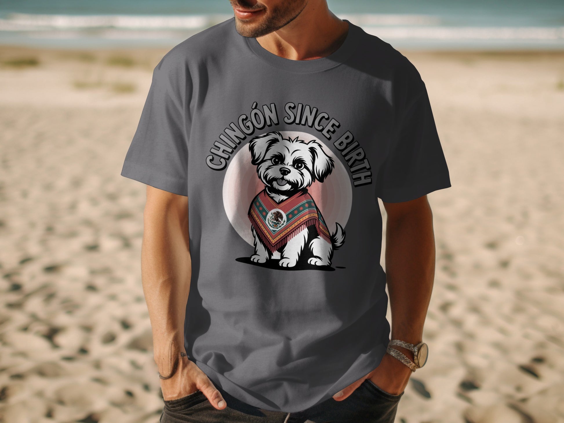 Chingón Since Birth Dog Print Casual Fashion Shirt product type