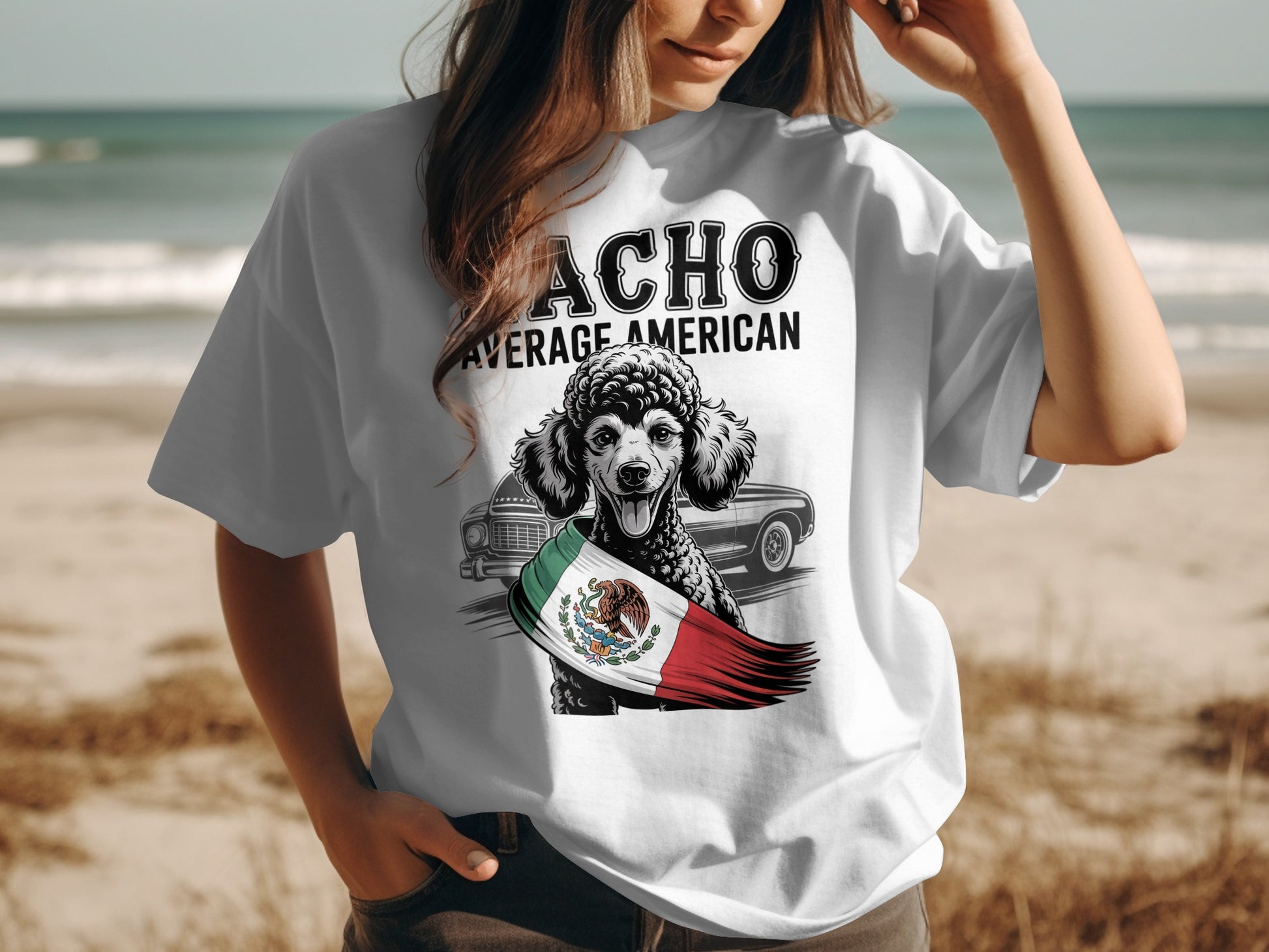 Nacho Average American Dog Mexican Flag T-shirt product