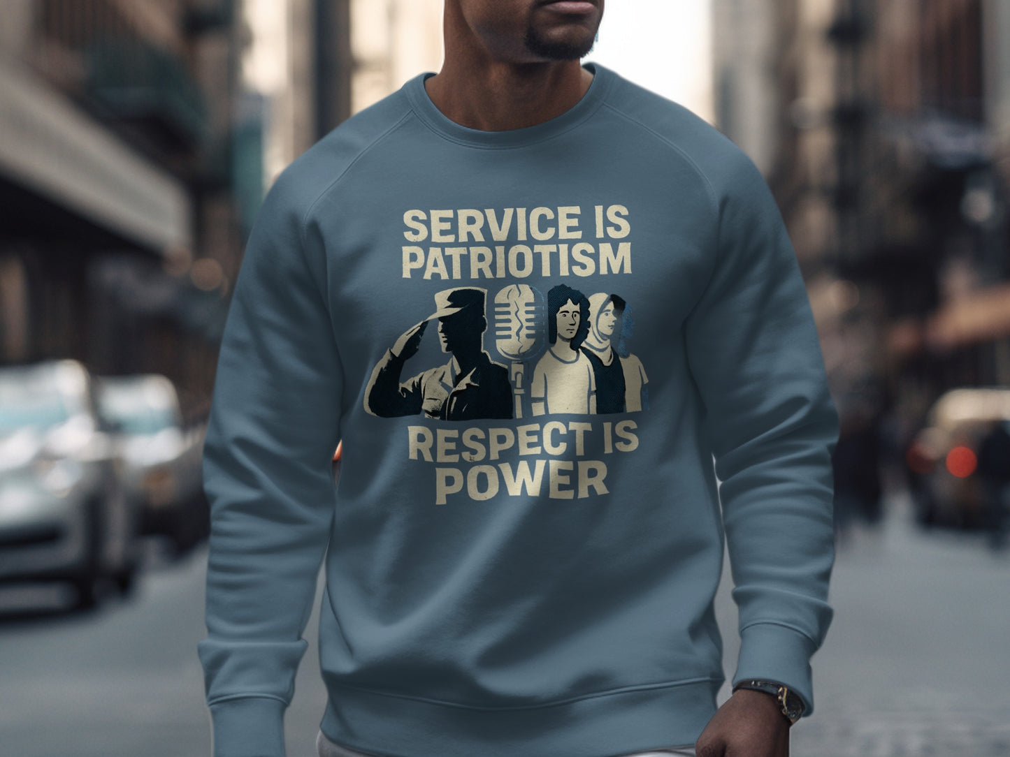 Service Is Patriotism Respect Is Power Sweatshirt product