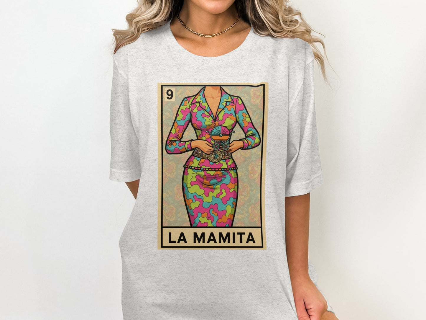Colorful La Mamita Graphic Casual T-shirt product