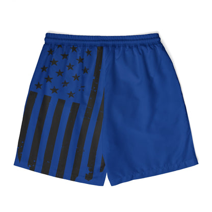 Patriotic Swim Shorts, 4th of July Swimwear, Unisex Beach Shorts, Fireworks Swim Trunks, Summer Pool Wear, Holiday Swim Attire