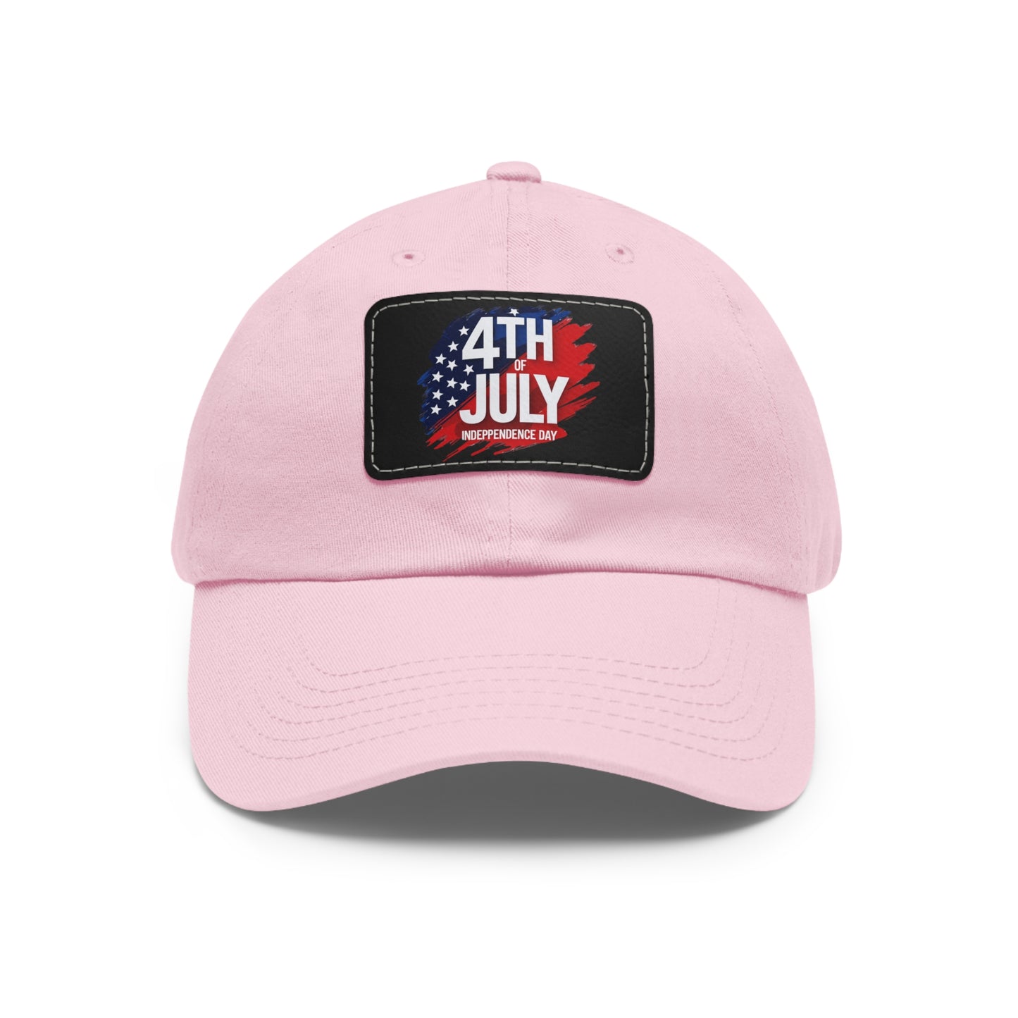 Patriotic Dad Hat with Leather Patch | 4th of July