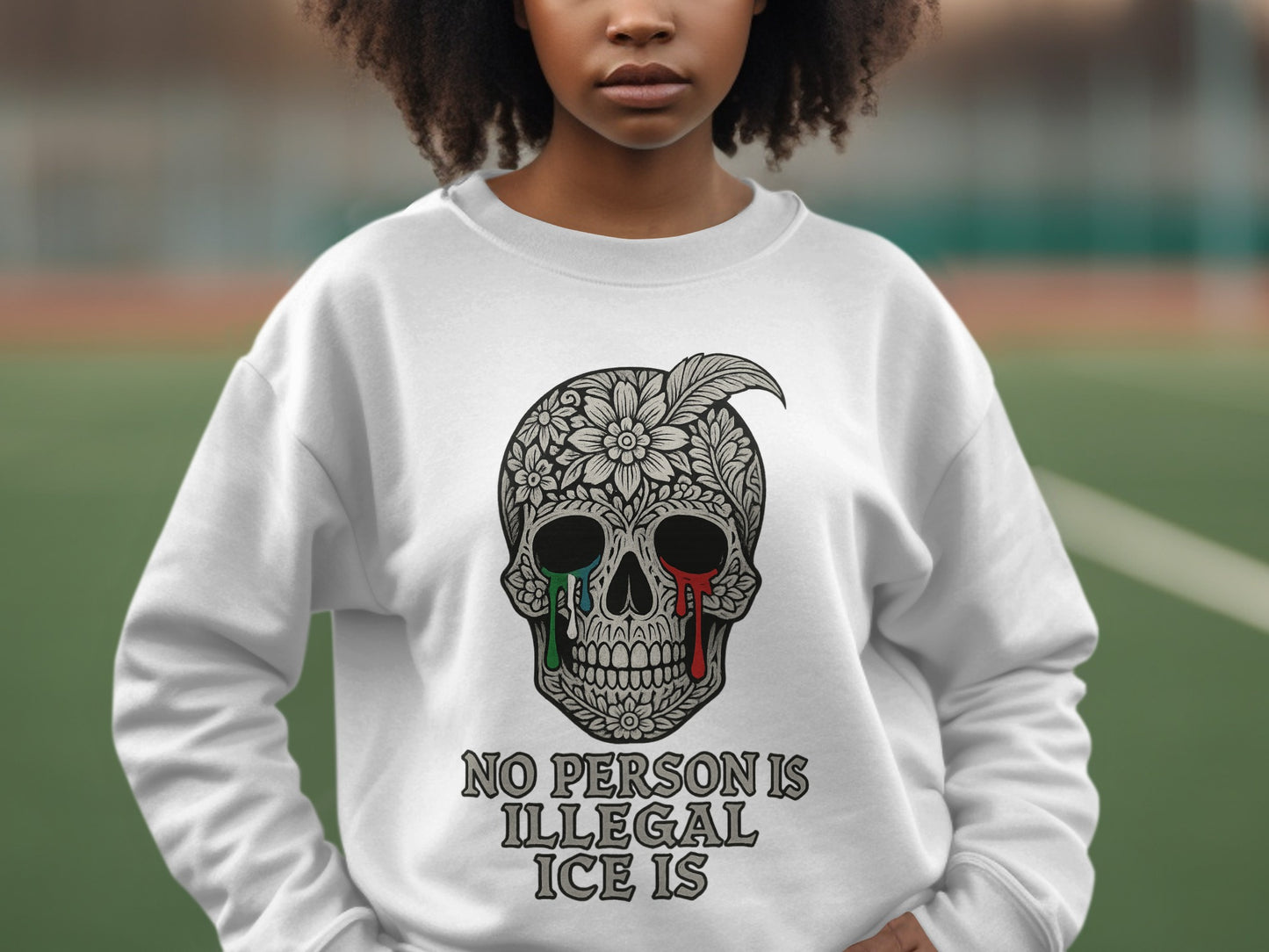 No Person Is Illegal ICE Is Statement Sweatshirt