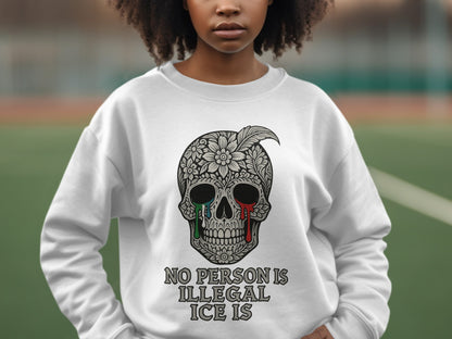 No Person Is Illegal ICE Is Statement Sweatshirt