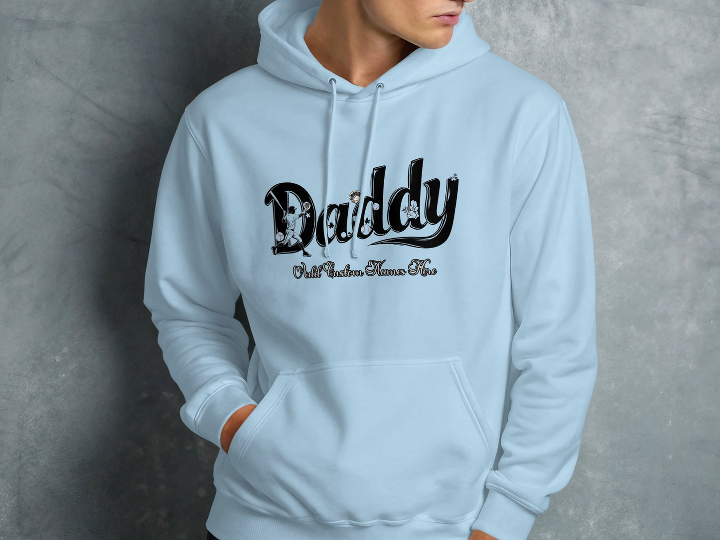 Daddy Bold Letters Casual Comfortable Hoodie product