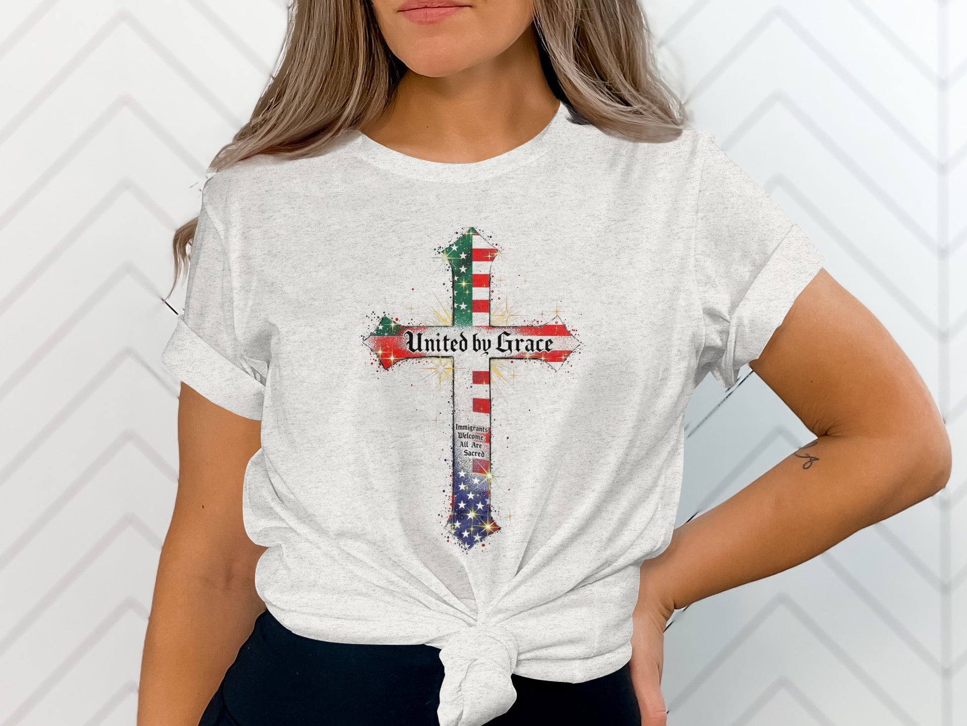 United By Grace Cross Design Graphic T Shirt product type