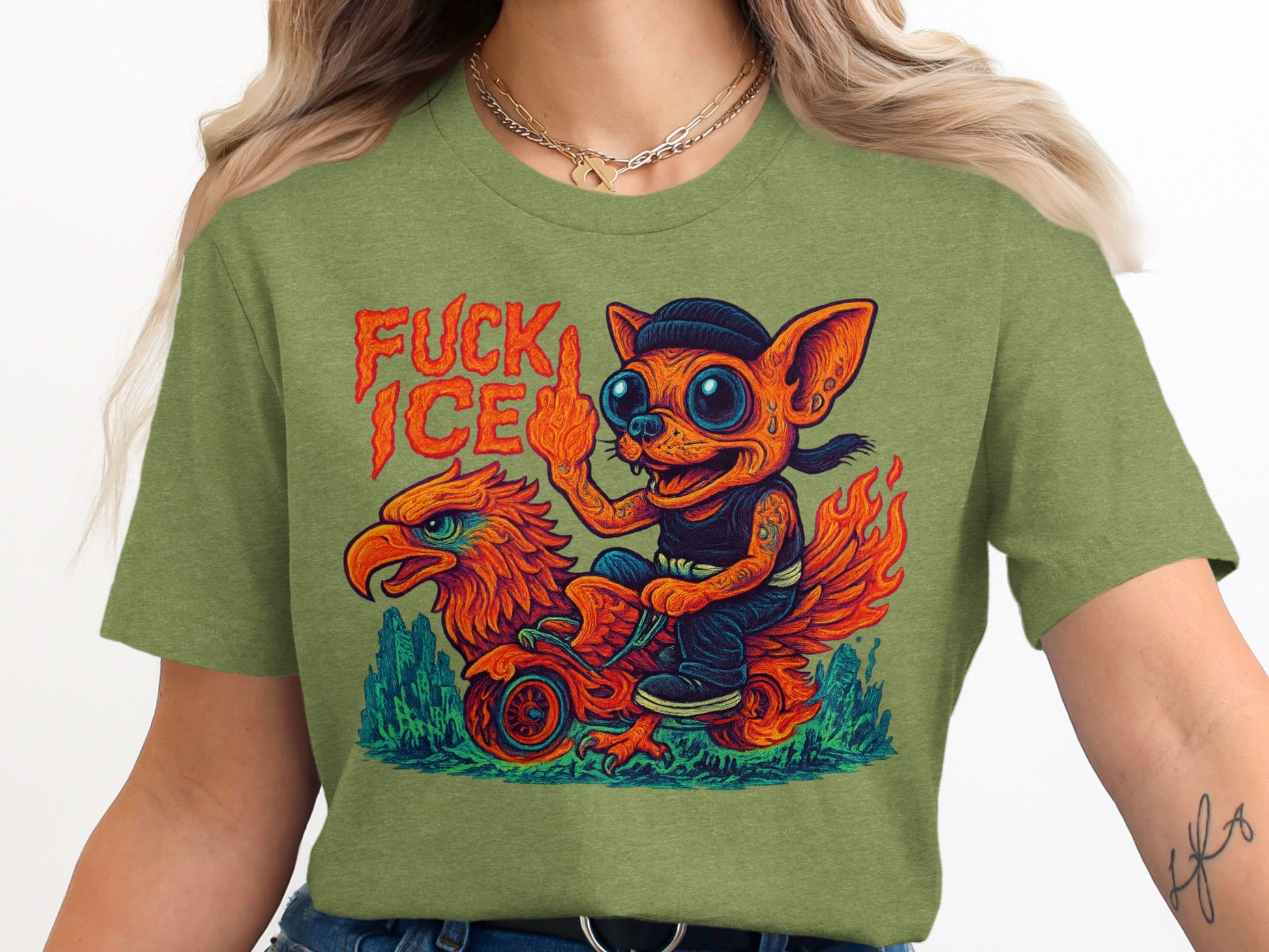 Graphic Tee Featuring Edgy Bold Statement Design product type