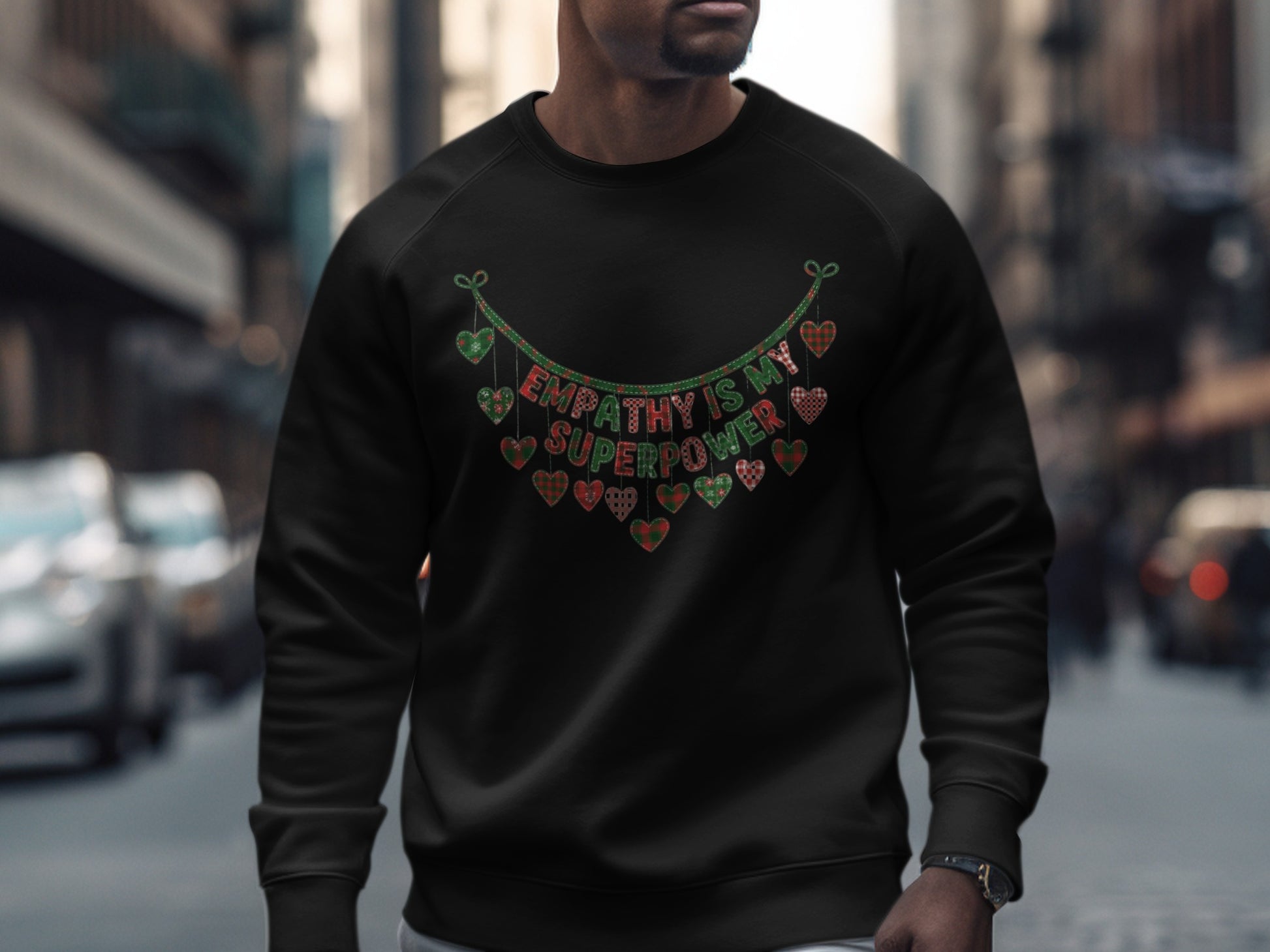 Empathy is My Superpower Heart Graphic Sweatshirt