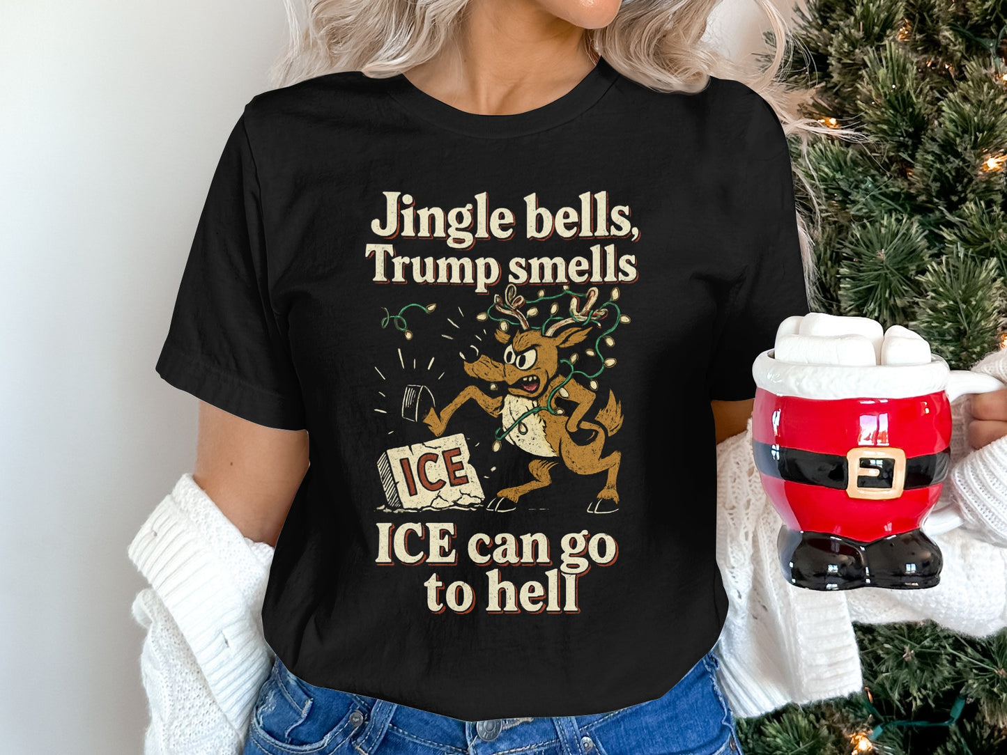 Jingle bells Trump smells ICE can go to hell shirt