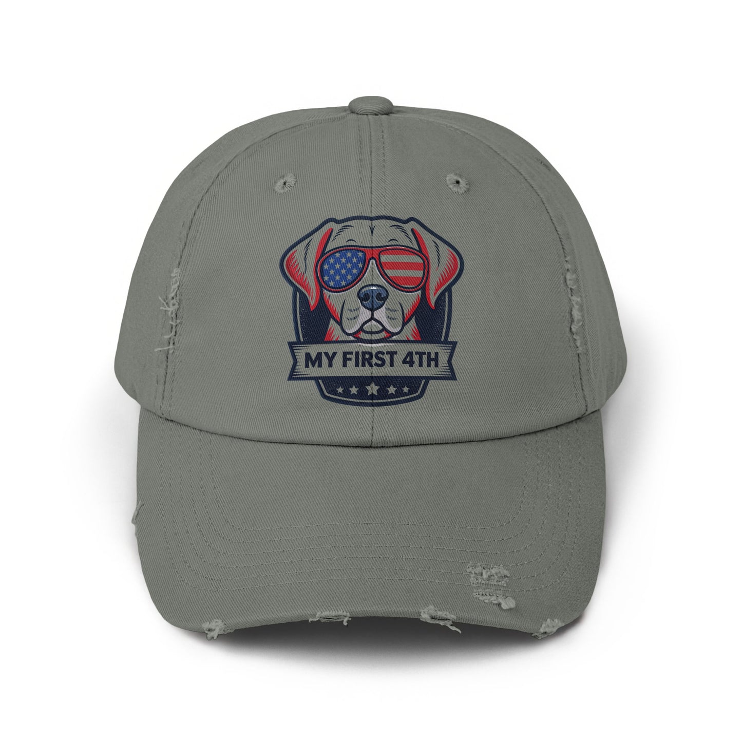 Patriotic My First 4th Distressed Baseball Cap product