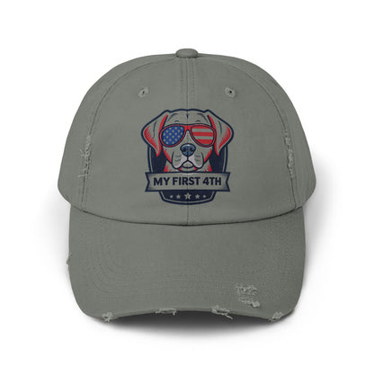 Patriotic My First 4th Distressed Baseball Cap product
