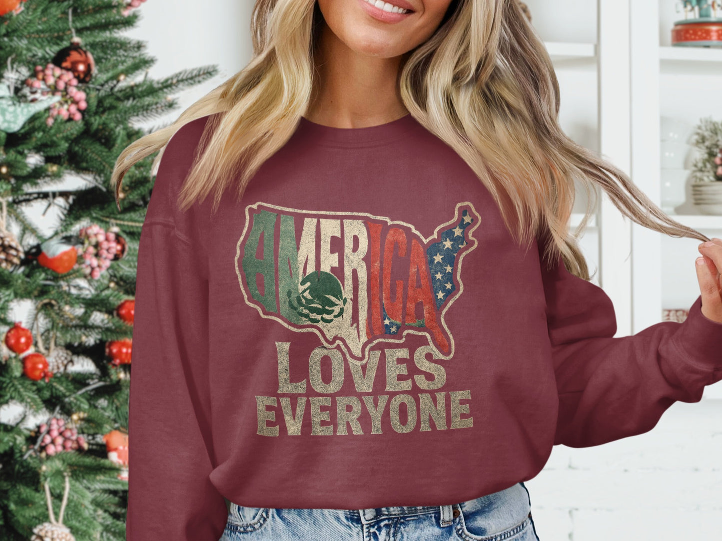 America Loves Everyone Graphic Sweatshirt product
