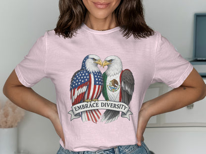 Embrace Diversity Bald Eagle Graphic T-shirt product type