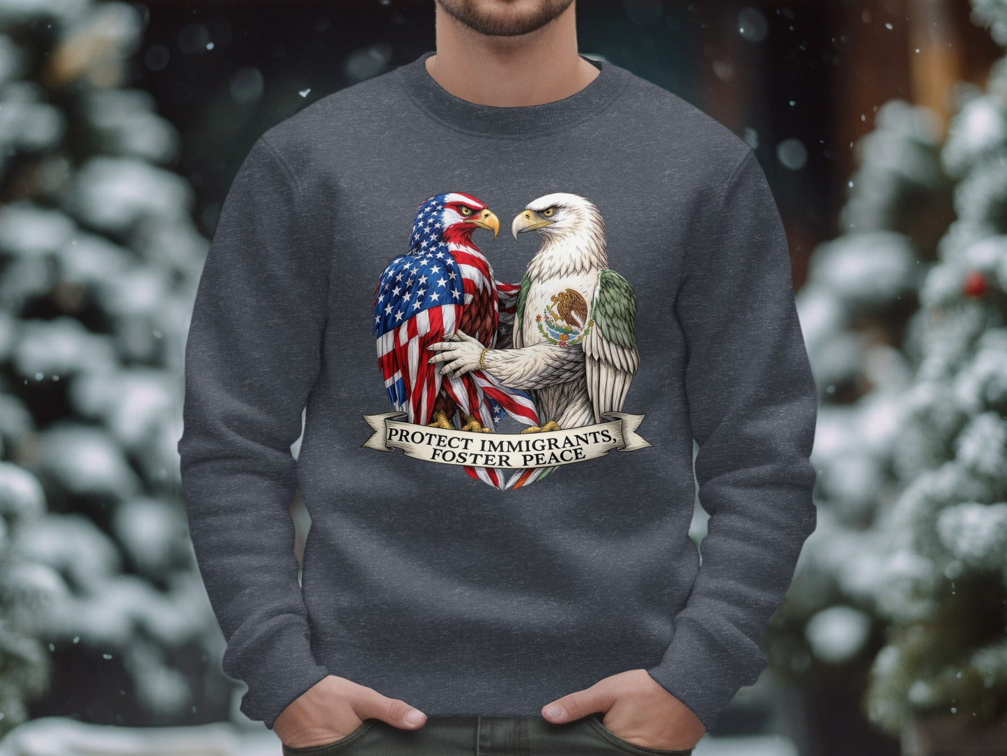 Patriotic Birds Protect Immigrants Foster Peace product type