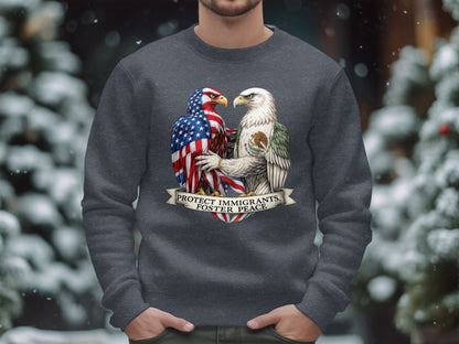 Patriotic Birds Protect Immigrants Foster Peace product type