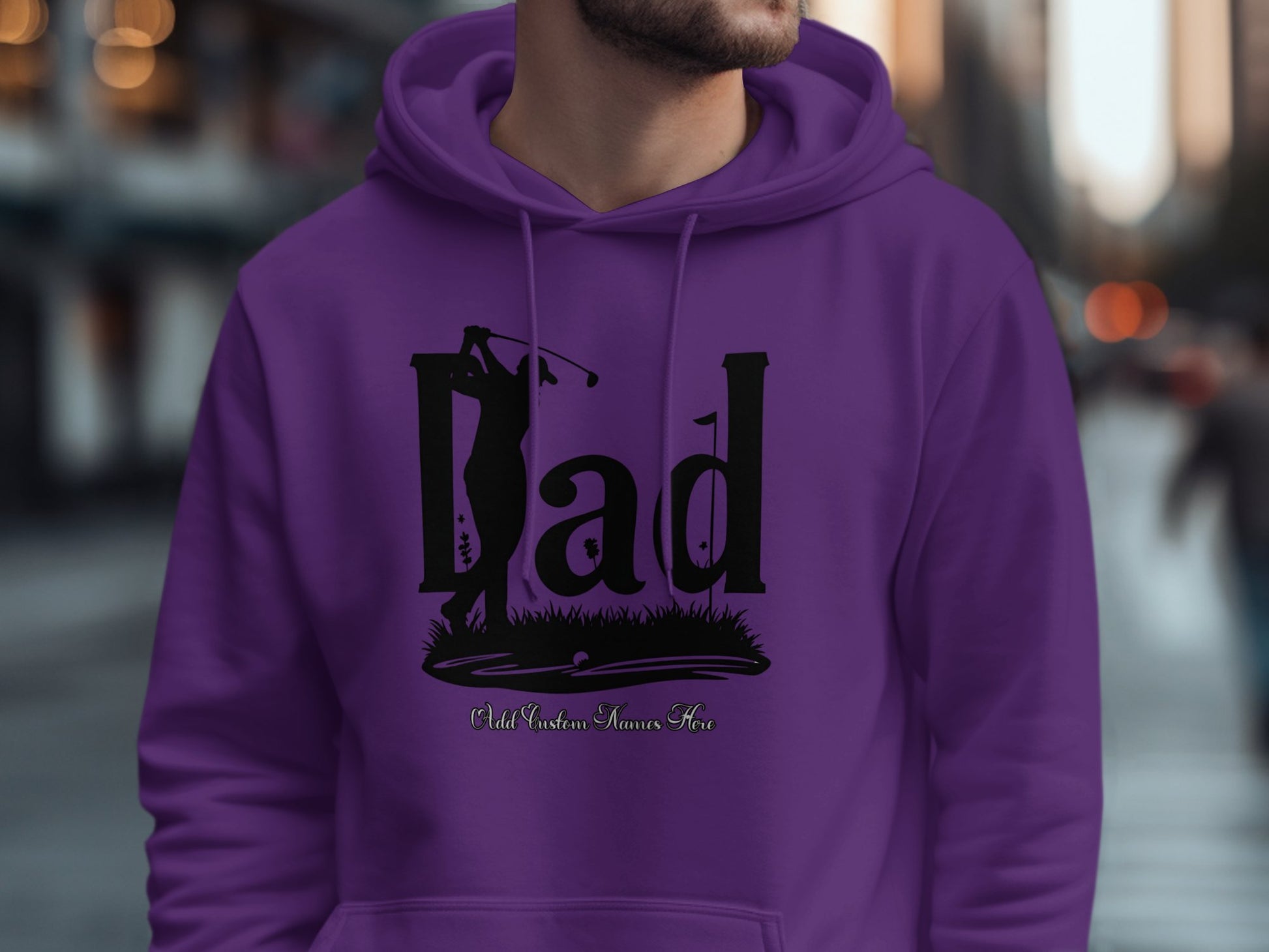 Dad Golfing Design Printed Hoodie Product