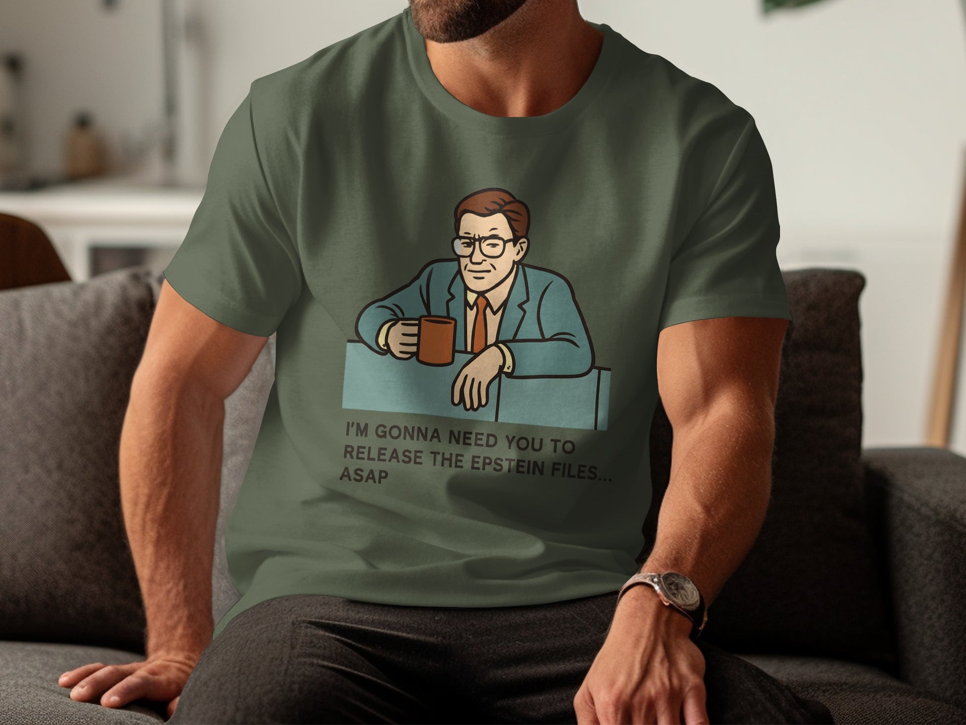 Funny Release the Epstein Files Text T-Shirt product