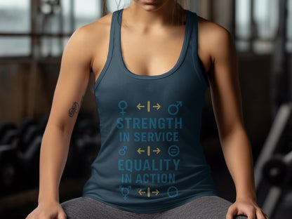 Strength in Service Equality in Action tank top