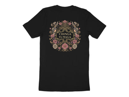 Chinga Tu Maga Floral Design Short Sleeve Shirt