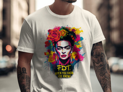 Unique Colorful Frida Kahlo Art Graphic T-Shirt product