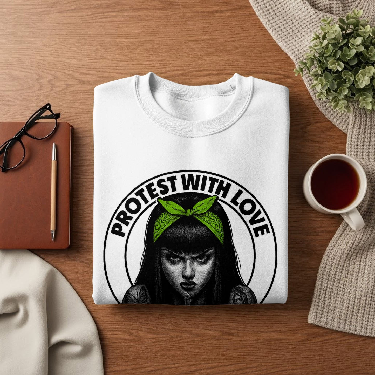 Protest With Love Graphic Design Shirt