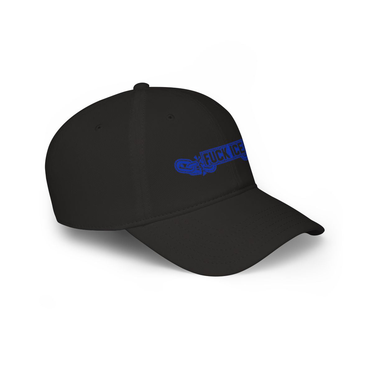Bold Black Fuck ICE Statement Baseball Cap