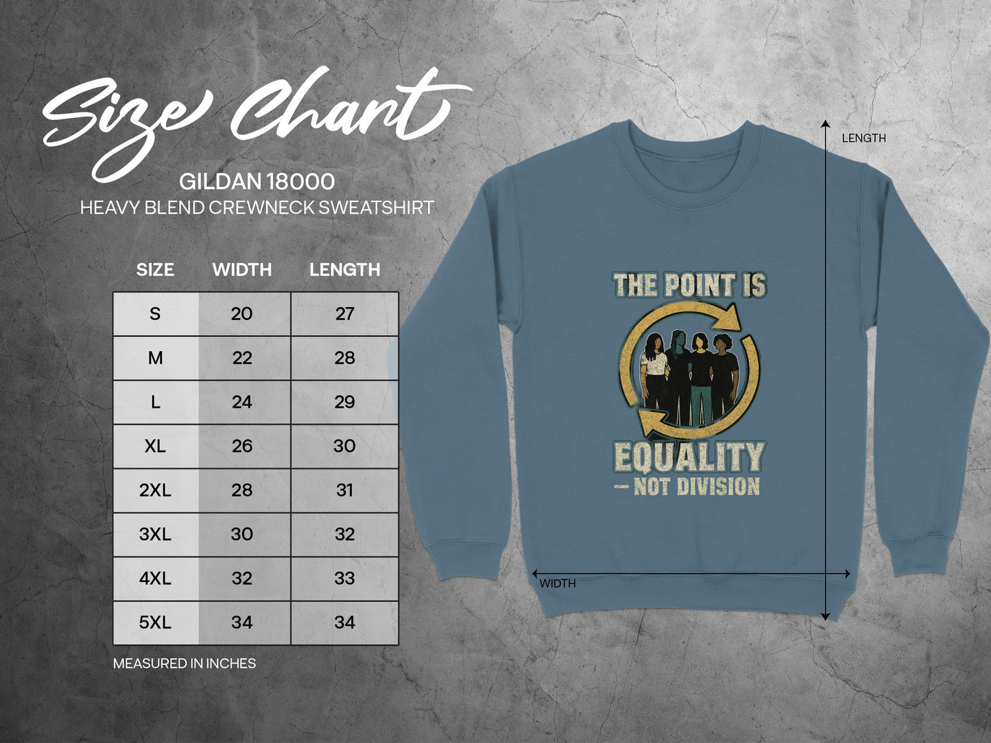 The Point Is Equality Not Division Crewneck Sweatshirt product