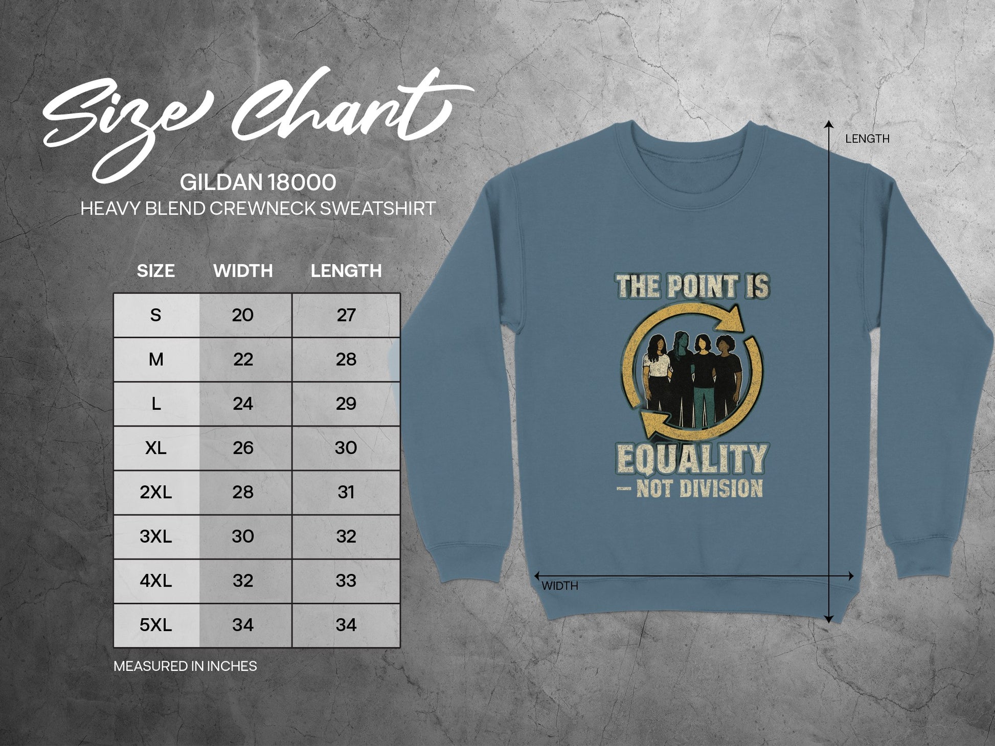 The Point Is Equality Not Division Crewneck Sweatshirt product