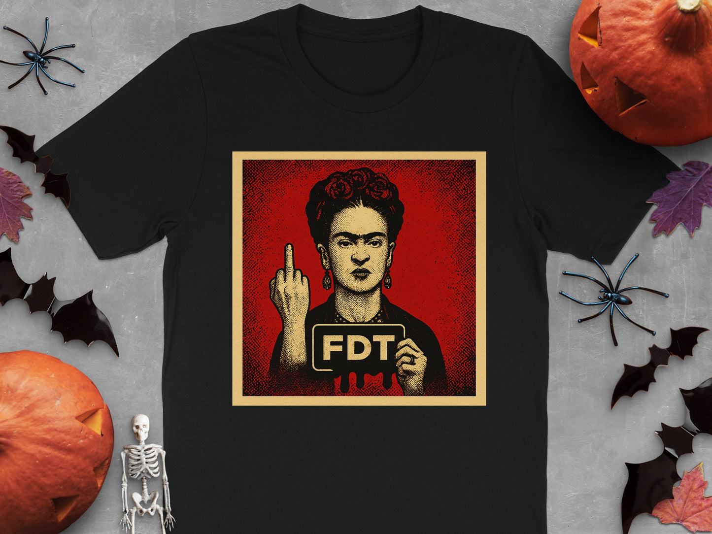 Frida Artistic Design Graphic Tee Halloween Product type