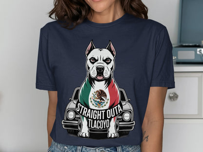 Straight Outa Tlacoyo Dog Graphic T-shirt product