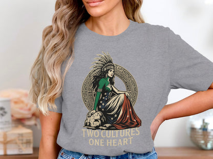 Two Cultures One Heart Graphic T-Shirt product type