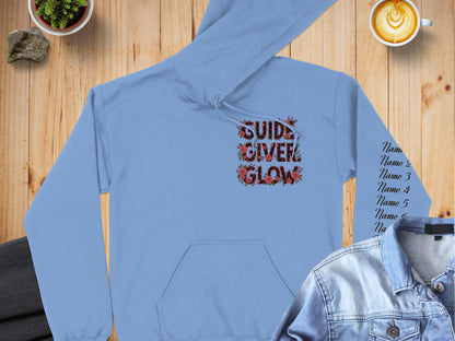 Guide Creek Glow Text Design on Blue Hoodie product