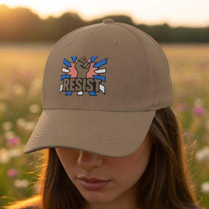 Resist Embroidered Khaki Cap Casual Wear Product