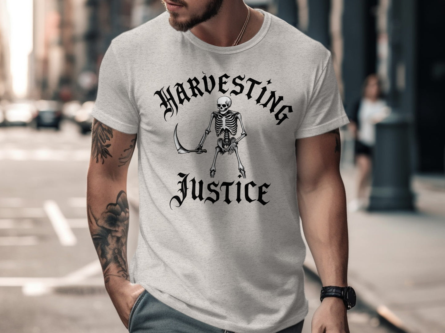 Harvesting Justice Skeleton Graphic T Shirt product