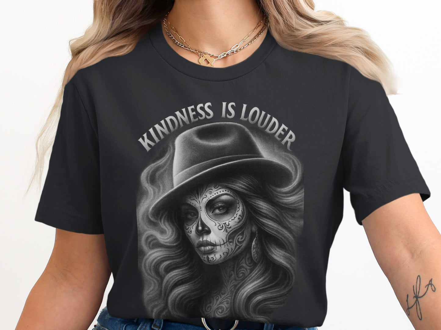 Kindness Is Louder Skull Graphic T-Shirt product