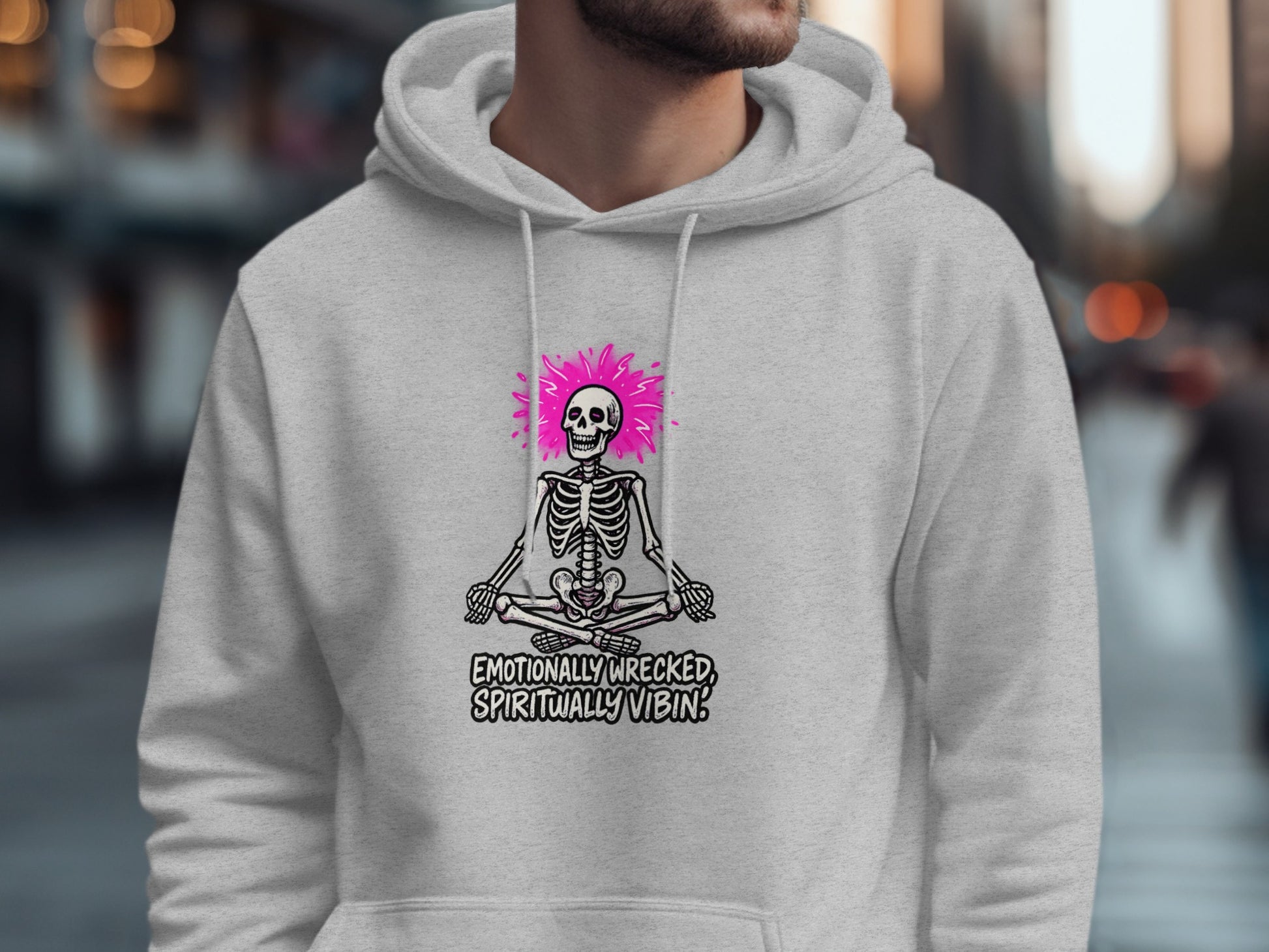 Emotionally Wrecked Spiritually Vibin Hoodie product type