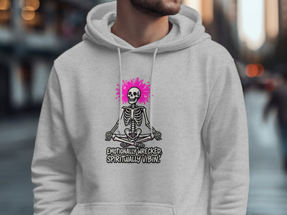 Emotionally Wrecked Spiritually Vibin Hoodie product type