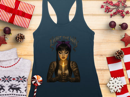 Light The Way Candle Art Tank Top