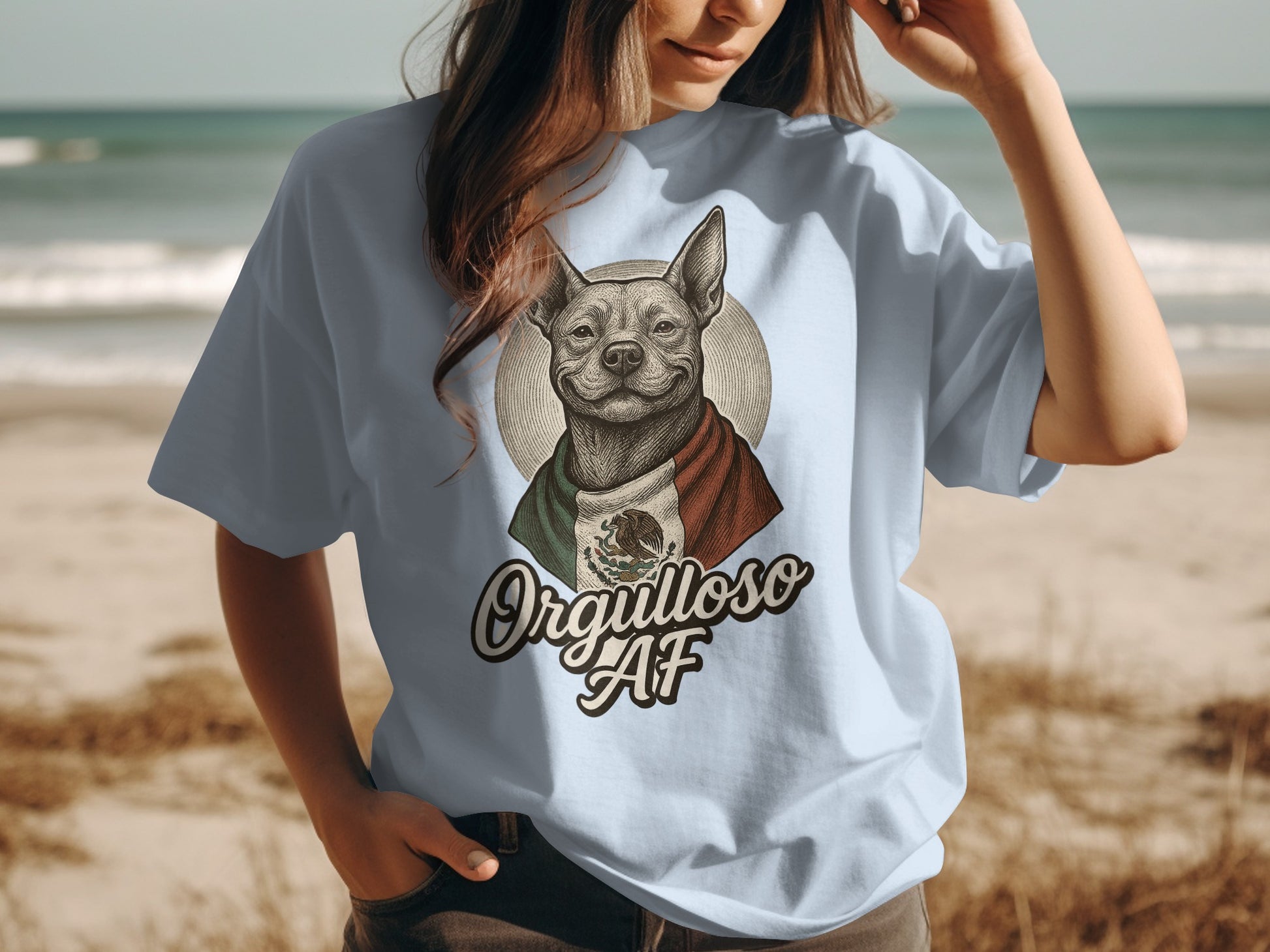Orgulloso AF Graphic Design on Light Blue T-Shirt product