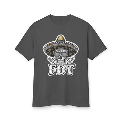 FDT Anti Trump Shirt 100% Cotton. Skull Sombrero Tee — 'FDT' Vintage Day of the Dead Graphic Shirt