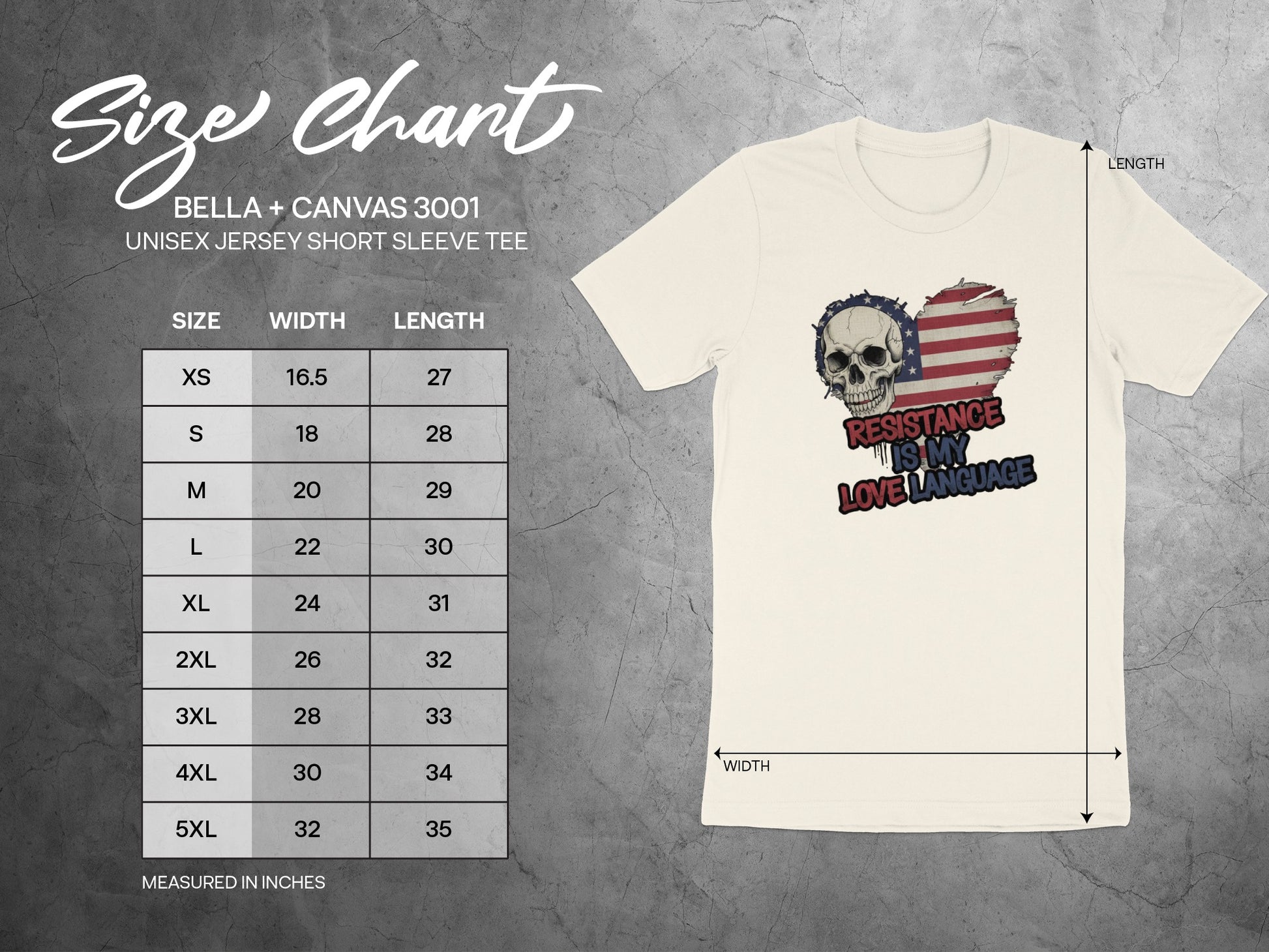 Resistance Is My Love Language Skull American Flag Tee