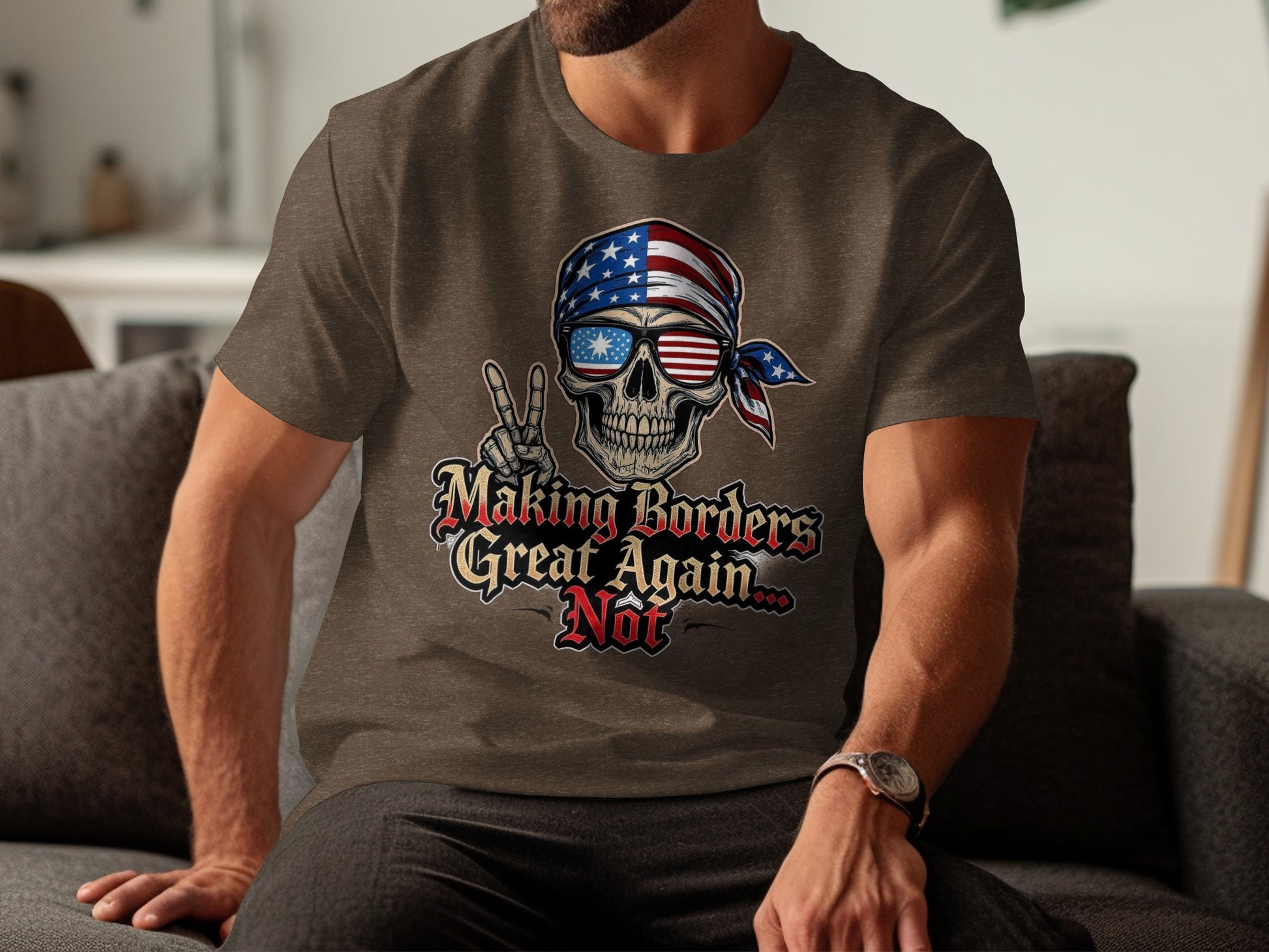 Making Borders Great Again Not Skull Graphic Shirt product