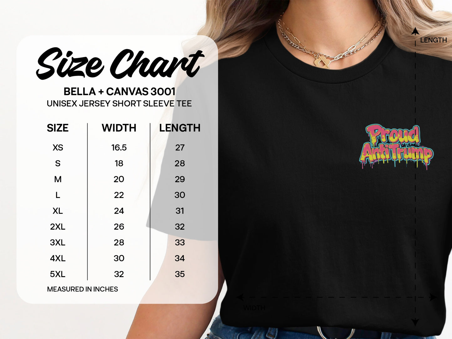 Stylish Black Tee with Proud Anti Trump Design