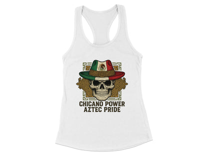 Chicano Power Aztec Pride Skull Tank Top