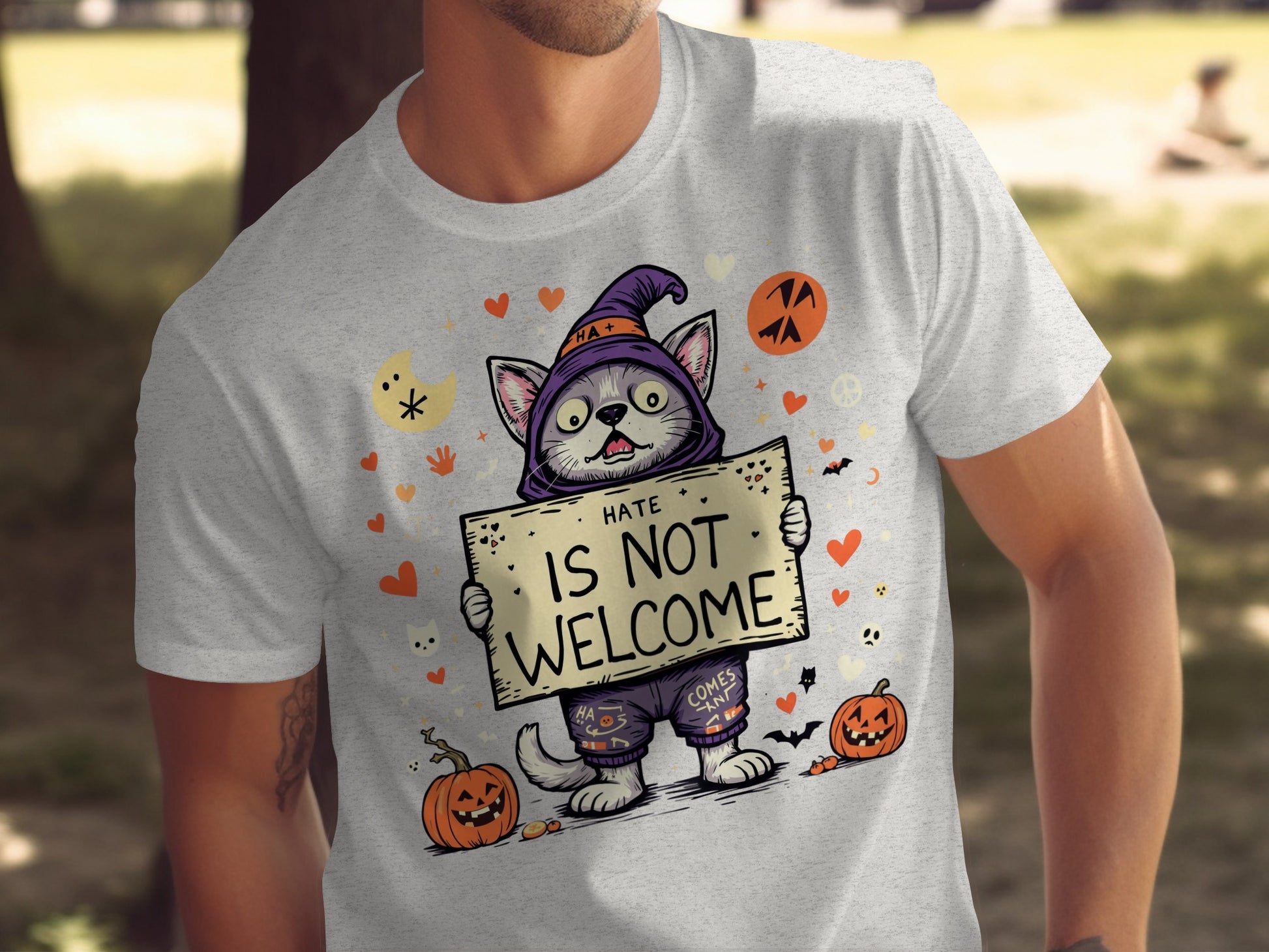 Halloween Cat Hate Is Not Welcome T-Shirt product