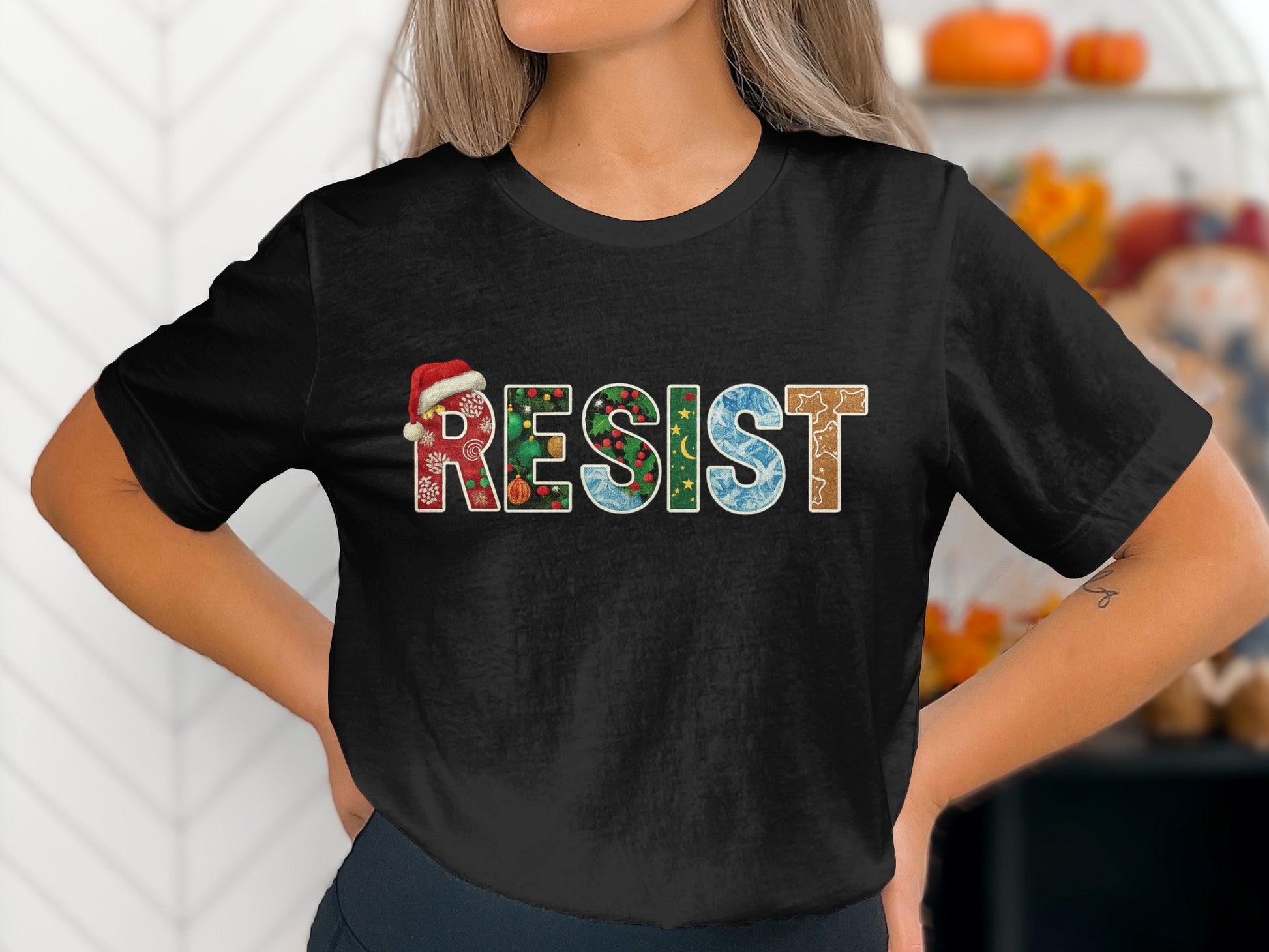 Holiday Themed Resist Graphic TShirt