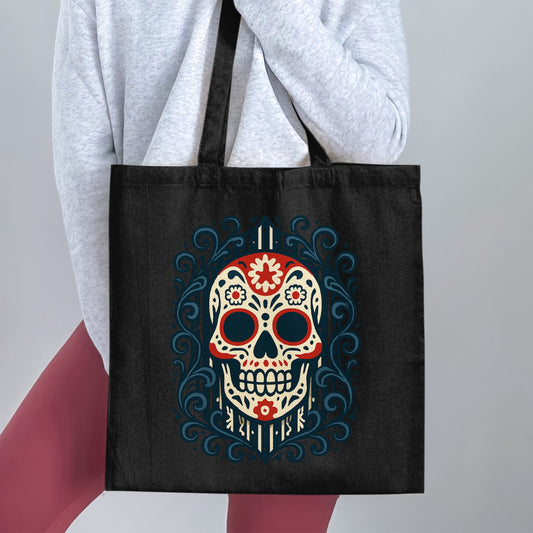 Day of the Dead Skull Design Tote Bag product type